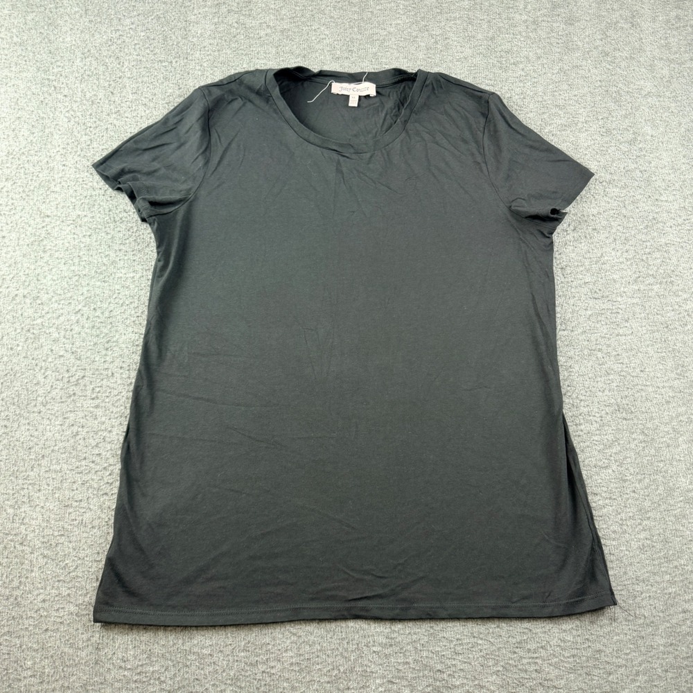 Juicy‎ Couture Black Short Sleeve Crew Neck T-Shirt Women's XL